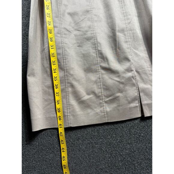 Tahari Arthur S Levine Sheath Dress Womens Size 6 Tan Sleeveless Belted V-Neck - Picture 7 of 8